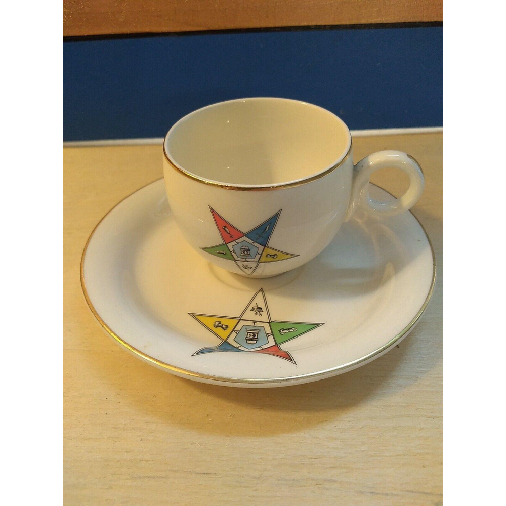 Order of the Eastern Star Tea Cup and Saucer Vintage
